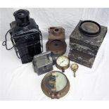 A miscellaneous Lot containing a GWR Signal lamp interior without burner and cap. An unknown