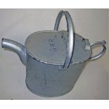 GWR Galvanised Station watering can embossed GWR in good original condition. Not often seen.