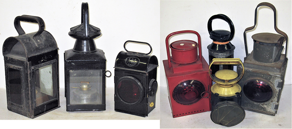 6 x Railway Lamps. 2 x BR tail lamps BR(M) complete. Standard BR tail minus interior. BR 1950s