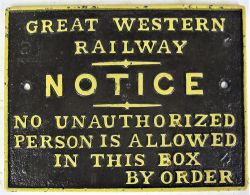 GWR Signal Box Door Notice. NO UNAUTHORIZED PERSONS. Vendor states recovered from Upton & Blewbury