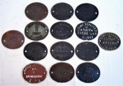 14 x Generally repaired plates from various depots featuring BROMSGROVE, DERBY, BARASSIE with dates.