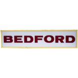 Motoring dealers display sign BEDFORD. Steel box with illuminated perspex front. Was in working