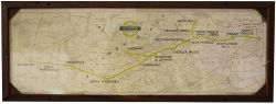 METROPOLITAN RAILWAY Carriage Panel Line Diagram From North Harrow to Aylesbury. London