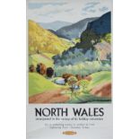 Poster BR(M) NORTH WALES THE LLEDR VALLEY NEAR BETWS-Y-COED by Daphne Padden. Double Royal 25in x