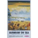 Poster BR(W) BURNHAM-ON-SEA by John S. Smith. Double Royal 25in x 40in. In very good condition,