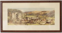 Carriage print RIEVAULX ABBEY, YORKSHIRE by Freda Marston, R.O.I. from the LNER Post War Series.