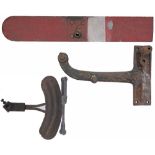Great Northern Railway Somersault Home Signal Arm complete with original wooden arm, post fixing