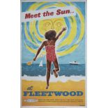 Poster BR(M) MEET THE SUN AT FLEETWOOD by Studio Seven. Double Royal 25in x 40in. In good