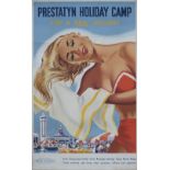 Poster BR(M) PRESTATYN HOLIDAY CAMP FOR A REAL HOLIDAY by John Kenney. Double Royal 25in x 40in.