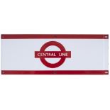 London Underground enamel station frieze sign CENTRAL LINE measuring 24in x 9in. In excellent