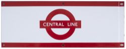 London Underground enamel station frieze sign CENTRAL LINE measuring 24in x 9in. In excellent