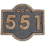 Bridge plate G.C.R. 551 from a bridge at Godington on the former Great Central route between Finmere