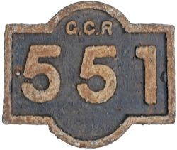 Bridge plate G.C.R. 551 from a bridge at Godington on the former Great Central route between Finmere