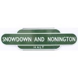 Totem BR(S) HF SNOWDOWN AND NONNINGTON HALT from the former South Eastern & Chatham Railway