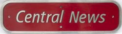 Nameplate CENTRAL NEWS ex Virgin Voyager Class 220 DEMU numbered 220018. Nameplates fitted 28-09-