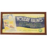 Great Western Railway card advertising panel 1938 Edition Holiday Haunts on sale everywhere 8d.