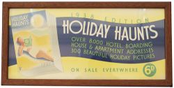 Great Western Railway card advertising panel 1938 Edition Holiday Haunts on sale everywhere 8d.