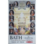 Poster BR(W) BATH THE GEORGIAN CITY by Gordon Nicoll. Double Royal 25in x 40in. In good condition,