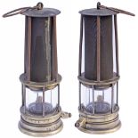 Great Eastern Railway brass Safety Lamp stamped GER IPSWICH TUNNEL GANG R. EDWARDS IPSWICH. An