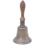 North British Railway station Hand Bell, cast bronze with NBR hand engraved into the front. Complete