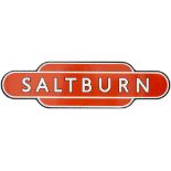 Totem BR(NE) FF SALTBURN (with black edged letters) from the former North Eastern Railway branch