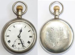 Somerset & Dorset Joint Railway pre grouping nickel cased pocket watch with a Swiss made 15 jewel