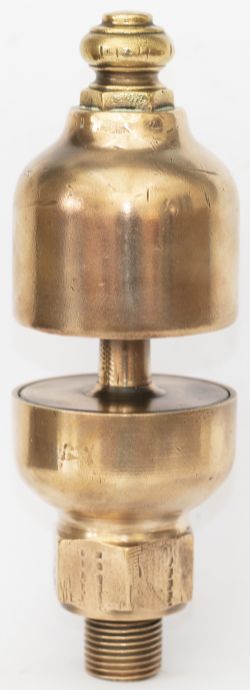 Brass steam locomotive whistle possibly from a Swedish Railway locomotive. Measures 9in tall and has