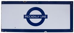 London Underground enamel station frieze sign PICCADILLY LINE ex Green Park measuring 22.5in x 9.