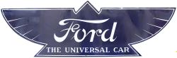 Advertising enamel sign FORD THE UNIVERSAL CAR measuring 48in x 15in. In excellent displayable