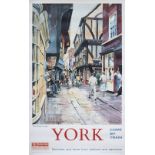 Poster BR(NE) YORK THE SHAMBLES by A. Carr Linford. Double Royal 25in x 40in. In excellent