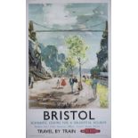 Poster BR(W) BRISTOL ROMANTIC CENTRE FOR A DELIGHTFUL HOLIDAY by L.A. Wilcox. Double Royal 25in x