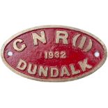 Tenderplate GNR(I) 1932 DUNDALK possibly ex 4-4-0 GNR(I) locomotive number 27 as this is chalked