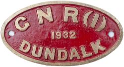 Tenderplate GNR(I) 1932 DUNDALK possibly ex 4-4-0 GNR(I) locomotive number 27 as this is chalked