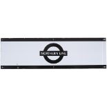 London Underground enamel station frieze sign NORTHERN LINE. In very good condition measures 29in