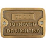 GWR locomotive cab plate IMPROVED DRAUGHTING 7022 ex Collett Castle named Hereford Castle.