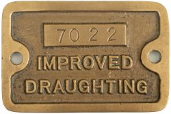GWR locomotive cab plate IMPROVED DRAUGHTING 7022 ex Collett Castle named Hereford Castle.