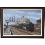 Original oil painting on canvas by Barry Price of LMS FOWLER PATRIOT 4-6-0 45543 HOME GUARD in