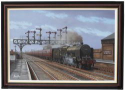 Original oil painting on canvas by Barry Price of LMS FOWLER PATRIOT 4-6-0 45543 HOME GUARD in