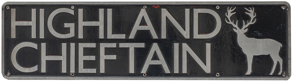 Nameplate HIGHLAND CHIEFTAIN ex British Railways Class 43 HST power car 43308 named September 2014