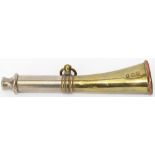 Great Central Railway brass permanent way warning Horn stamped G.C.R. In very good original