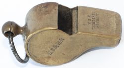 Glasgow and South Western Railway Company brass whistle stamped G.S & W.R 1498 The Thunderer Patent.