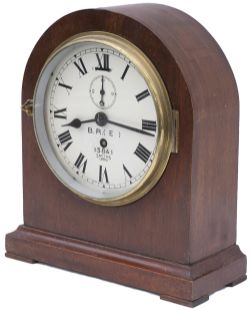 British Railways Eastern Region 6 inch mahogany cased mantle clock. The original dial shows BR(E)