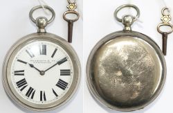 Great Western Railway pre grouping nickel cased pocket watch with an English Lever Fusee movement