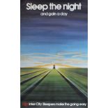 Poster BR SLEEP THE NIGHT AND GAIN A DAY issued in 1975 with an image of a Class 47. Double Royal