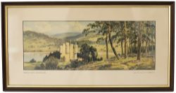 Carriage print BRAEMAR CASTLE ABERDEENSHIRE by E.W. Haslehurst from the LNER Pre War Series.