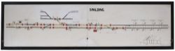 BR signal box diagram SPALDING showing FROM SLEAFORD and TO PETERBOROUGH. In ex railway condition