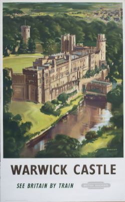 Poster BR(W) WARWICK CASTLE by Bagley. Double Royal 25in x 40in. In excellent condition.