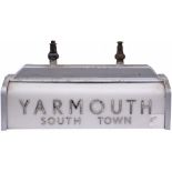 LNER station lamp YARMOUTH SOUTH TOWN. Cast aluminium with perspex sides. In very good condition,