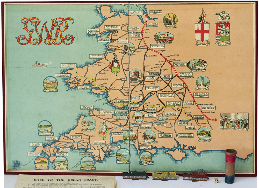 GWR board game RACE TO THE OCEAN COAST manufactured by Chad Valley for the Great Western Railway. - Image 2 of 2
