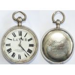 London & North Western Railway pre grouping nickel cased pocket watch with an English Lever movement